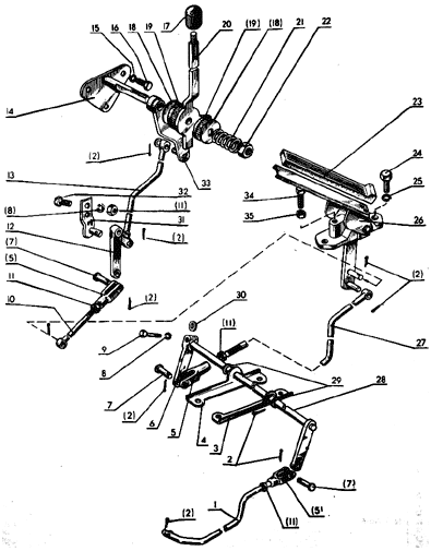 Управление подачей топлива (унифицированная кабина) Трактор МТЗ 82 Р Управление подачей топлива (унифицированная кабина) Трактор МТЗ 82 Р