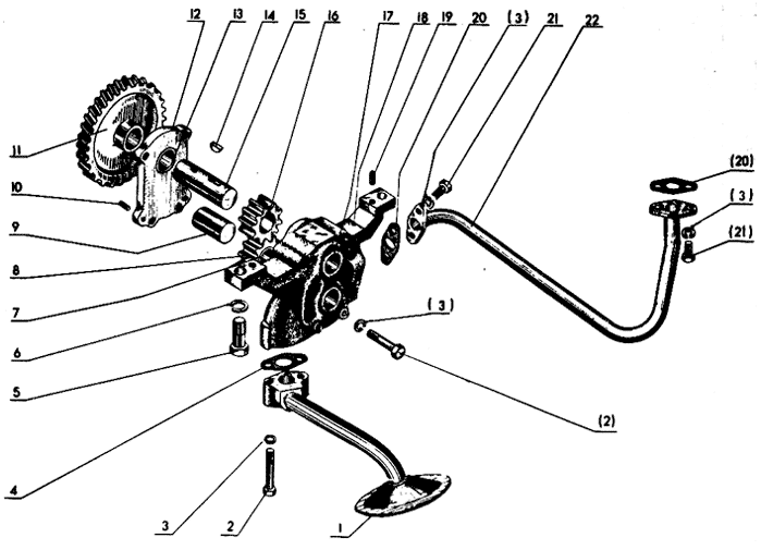 Приемник масляного насоса и масляный насос Трактор МТЗ 82 Р Приемник масляного насоса и масляный насос Трактор МТЗ 82 Р