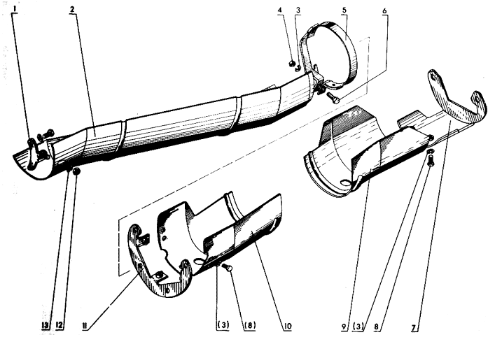 Ограждение караданного привода Трактор МТЗ 82 Р Ограждение караданного привода Трактор МТЗ 82 Р