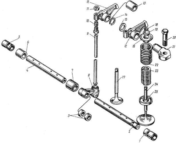 ЯМЗ 238 ГМ Клапаны и толкатели