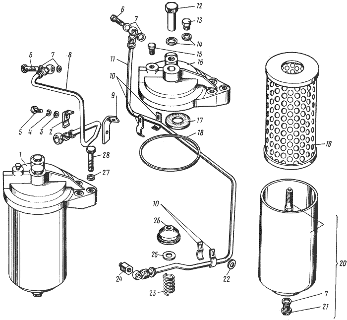ЯМЗ 238 НД Масляный фильтр турбокомпрессора